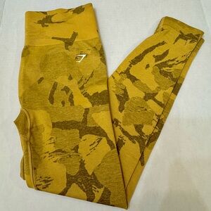 Gymshark Yellow Camo Leggings